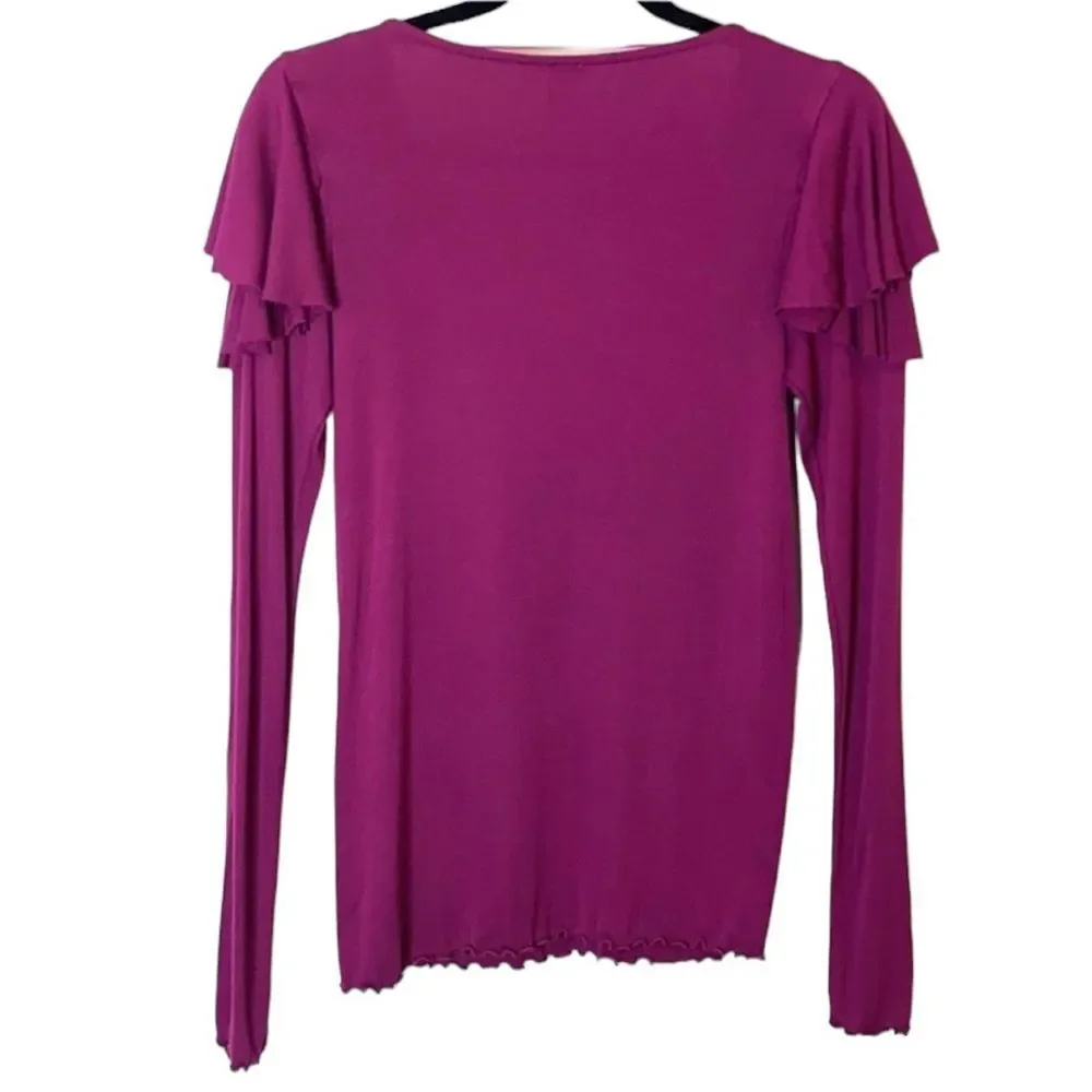 Free People On Rewind Ruffle Blouse Size M
